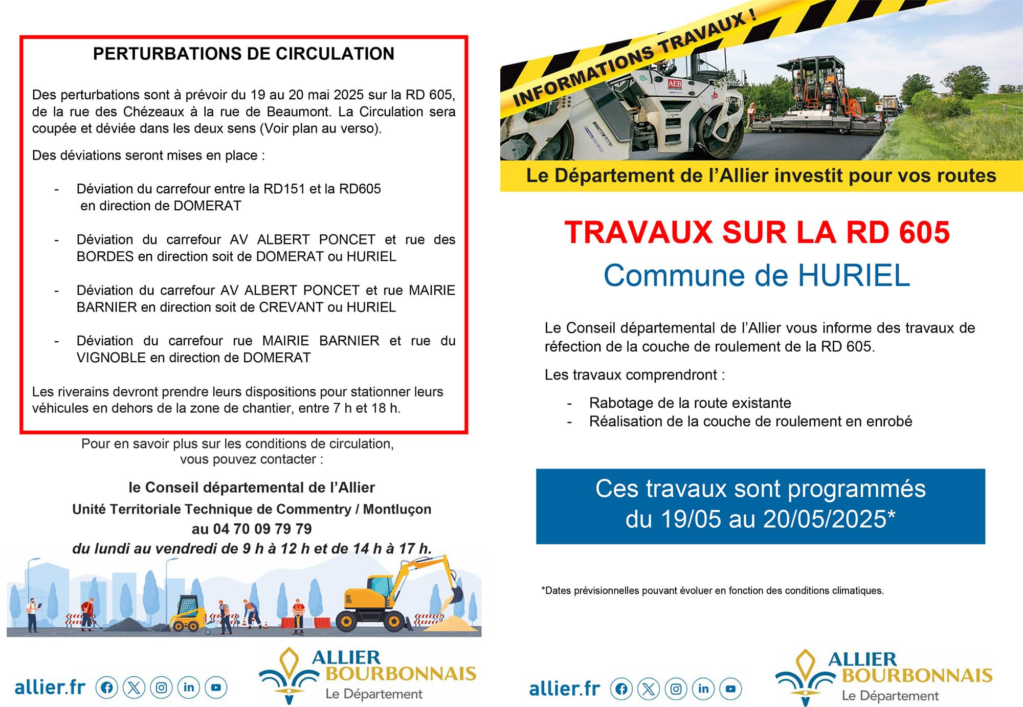 travaux RD 605-1