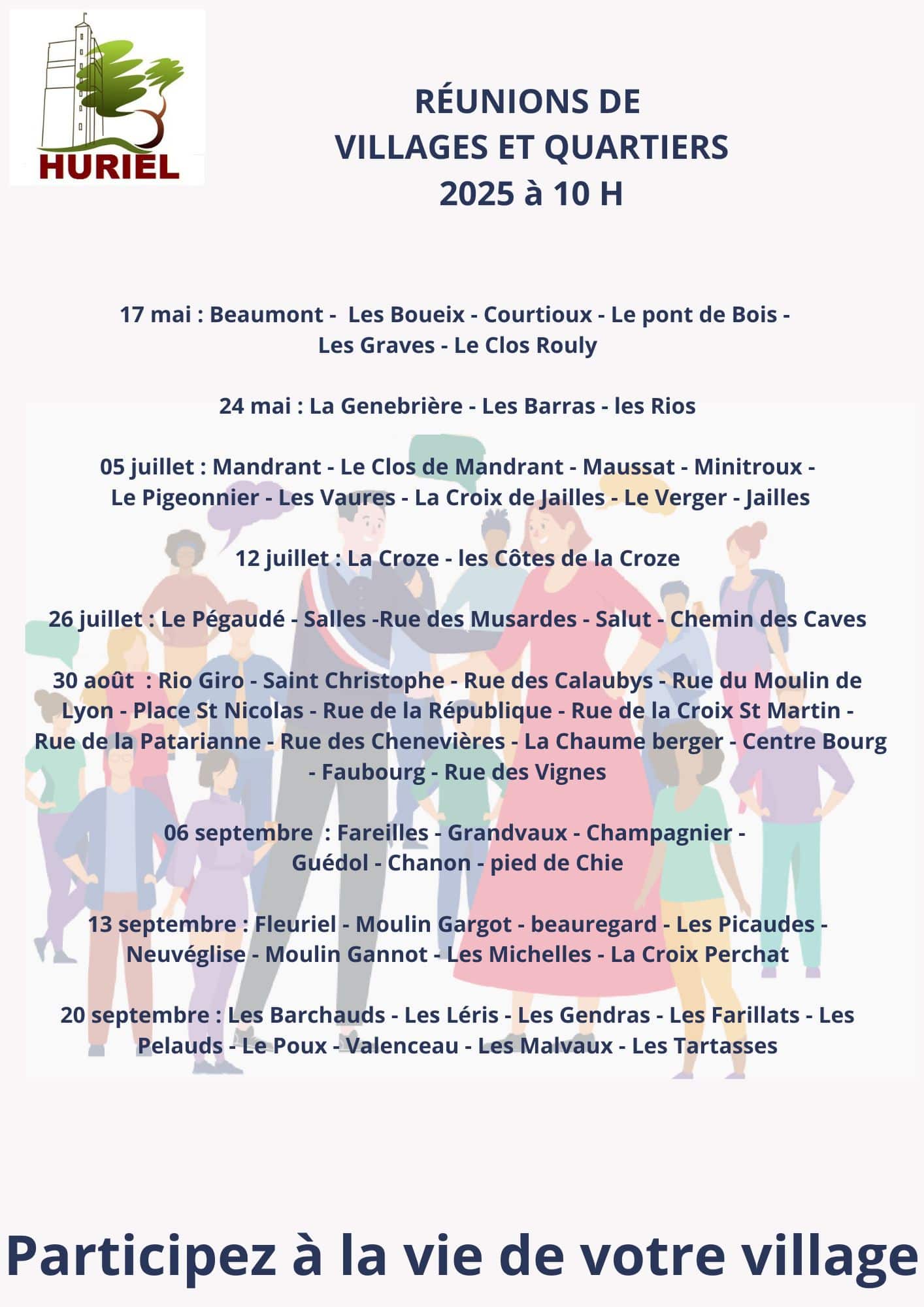 Affiche site internet réunions de villages