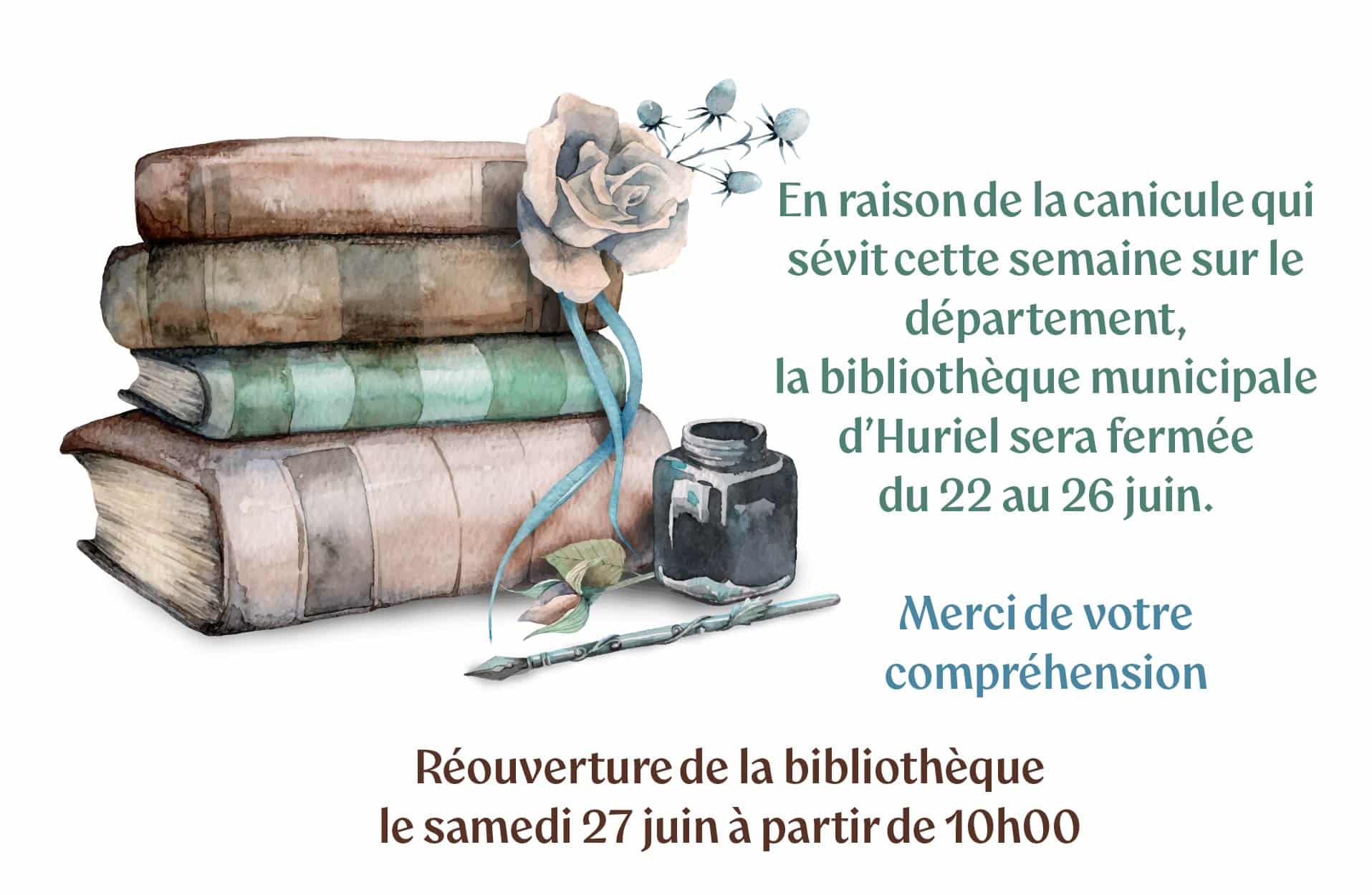 fermeture bibli canicule